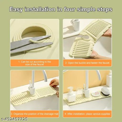 Silicon sink splash guard